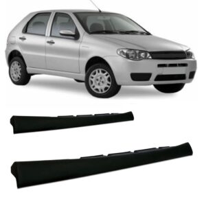 Par Saia Spoiler Lateral Palio 2005 2006 2007 Liso Preto