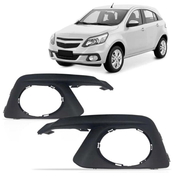 Par Moldura Milha Agile Com Furo 2013 2014 Preto