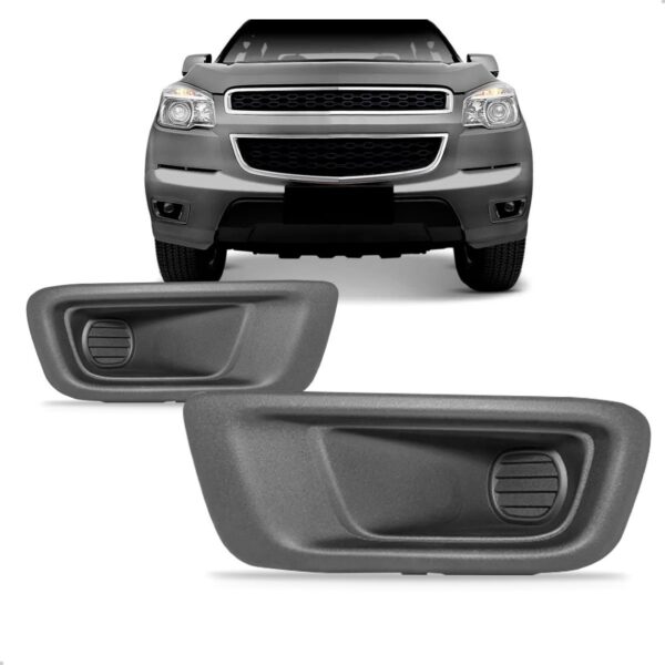 Par Grade Parachoque S10 2012 13 14 15 2016 Sem Furo Milha Preto Ambos Os Lados