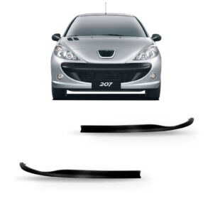 Par Spoiler Parachoque Dianteiro Peugeot 207 2008 A 2011 Preto