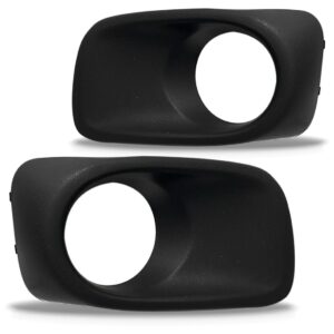 Par Moldura Farol Milha C3 Aircross 2012 A 15 2016 Com Furo Preto Ambos Os Lados