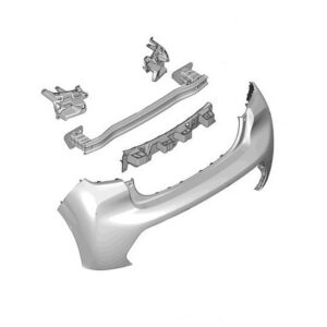 Par Suporte Parachoque Traseiro Peugeot 208 2020 2021 2022