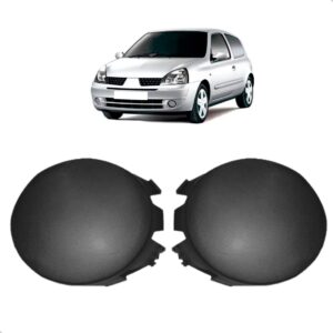 Par Grade Moldura Farol Milha Clio 2003 2004 2005 2006 - Preto - Ambos Os Lados