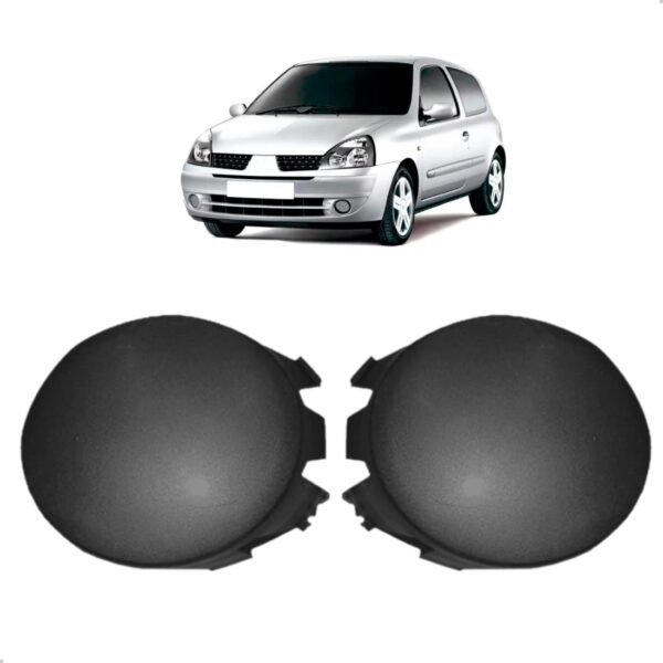 Par Grade Moldura Farol Milha Clio 2003 2004 2005 2006 - Preto - Ambos Os Lados