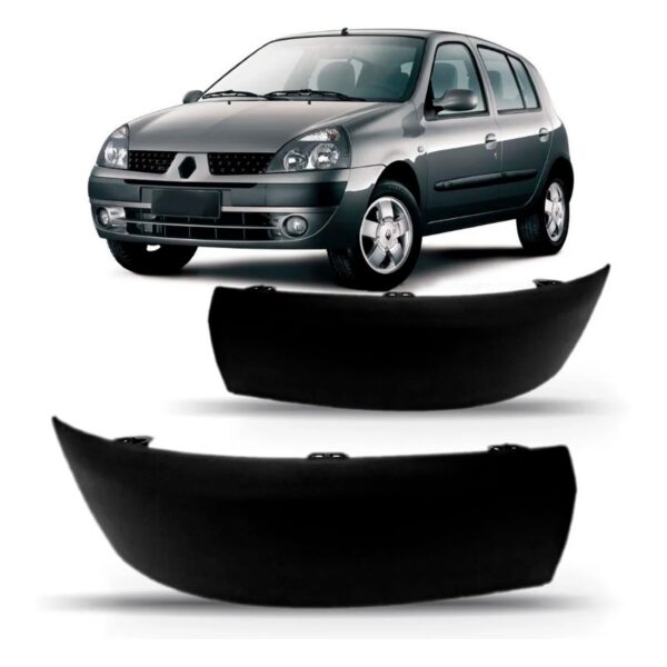Par Moldura Parachoque Dianteiro Clio 2003 2004 2005 2006 Preto