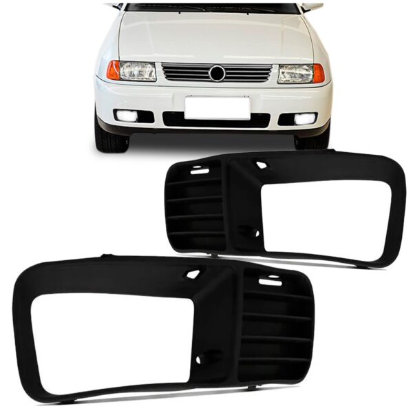 Par Moldura Farol Milha Polo 1997 98 99 00 A 2004 Com Furo Cor