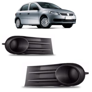 Par Moldura Farol Milha Gol G5 2010 2011 2012 2013 Sem Furo - Preto