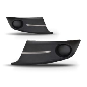 Par Moldura Farol Milha Fox Spacefox 2010 A 2015 S/furo Preto