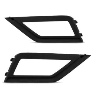 Par Grade Moldura Farol Milha Gol G8 2019 A 2020 Com Furo Preto Ambos Os Lados