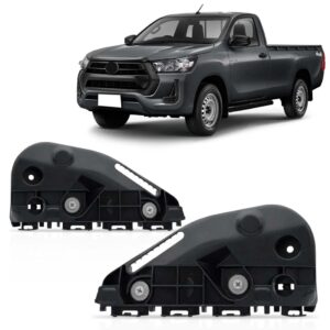 Par Suporte Guia Parachoque Dianteiro Hilux 2015 A 2018