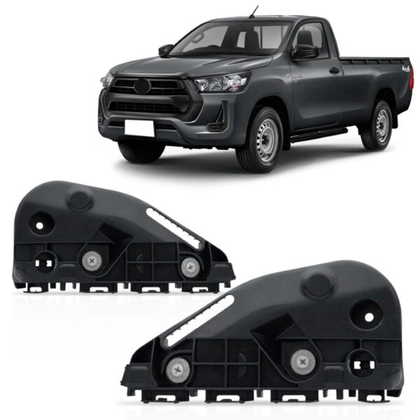 Par Suporte Guia Parachoque Dianteiro Hilux 2015 A 2018