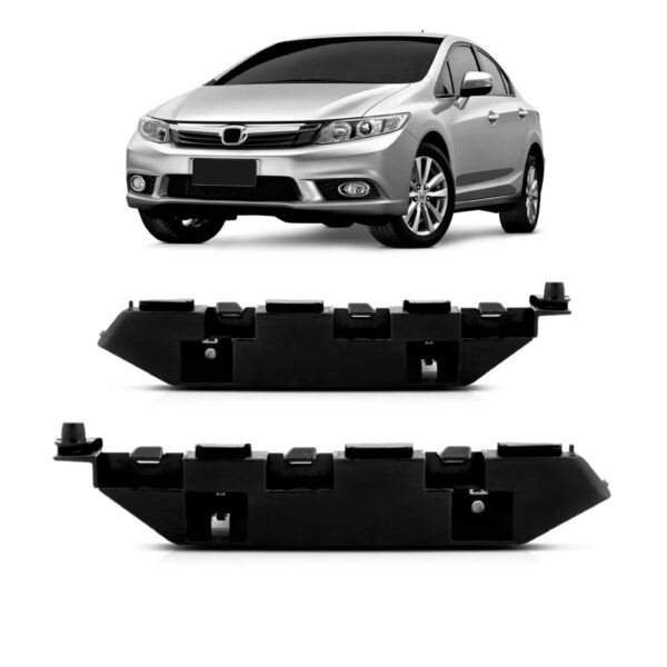 Par Suporte Guia Parachoque Dianteiro Civic 12 13 14 15 16