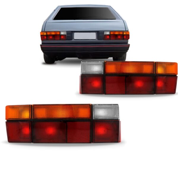 Jogo Sinaleira Traseira Gol 1987 1988 89 90 91/1994 Tricolor Vermelho