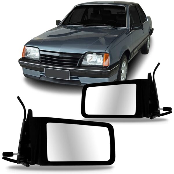 Jogo Retrovisor Monza 1985 1986 1987 1988 1990 Com Controle