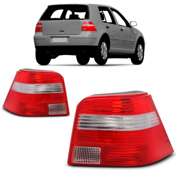 Par Lanterna Traseira Golf 1998 1999 2001 02 A 2006 Cristal Cristal