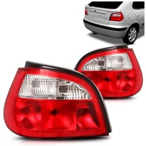 Par Sinaleira Traseira Megane 2000/2004 Hatch Bicolor Oferta Vermelho