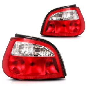 Par Sinaleira Traseira Megane 2000/2004 Hatch Bicolor Oferta Vermelho
