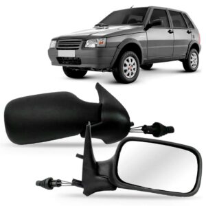 Par Retrovisor Uno Fire 2 Portas 2005 A 2010 Com Controle