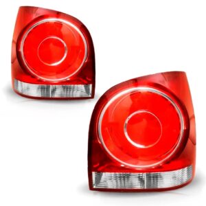 Par Sinaleira Traseira Polo 2007 A 2013 Hatch Ambos Lados Vermelho