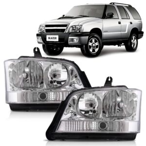 Par Farol S10 Blazer 2001 02 03 04 0 06 A 2011 Pisca Cristal