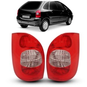 Par Lanterna Traseira Para Citroen Picasso 1999 2000 A 2004 Vermelho