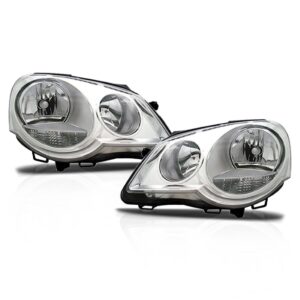 Farol Polo 2007 2008 09 10 11 2012 Elétrico Cromado C/ Motor