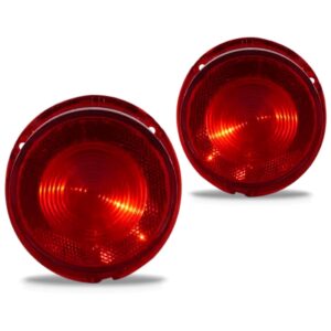 Jogo Lente Sinaleira Traseira Opala 1970/1979 S/ Ré Plástico Rubi