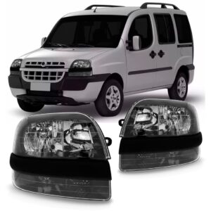 Par Farol Doblo 2002 03 04 05 06 07 08 2009 Fumê C/ Auxiliar
