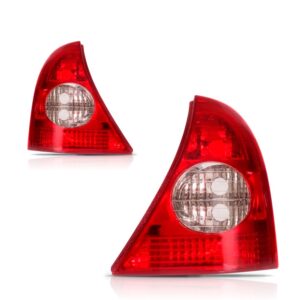 Par Sinaleira Traseira Para Renault Clio 2003 A 2010 Hatch Ambos Lados Vermelho