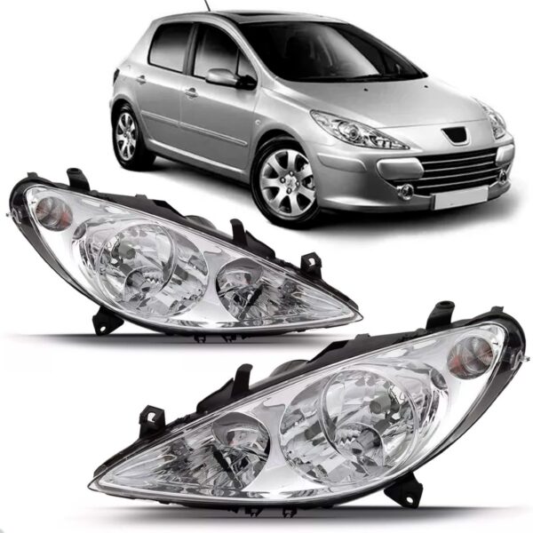 Par Farol Para Peugeot 307 2001 2002 2003 A 2005 C/ Auxiliar