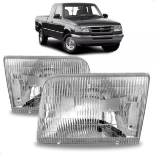 Par Farol Para Ranger 1993 1994 1995 1996 1997 Cromado Direito E Esquerdo