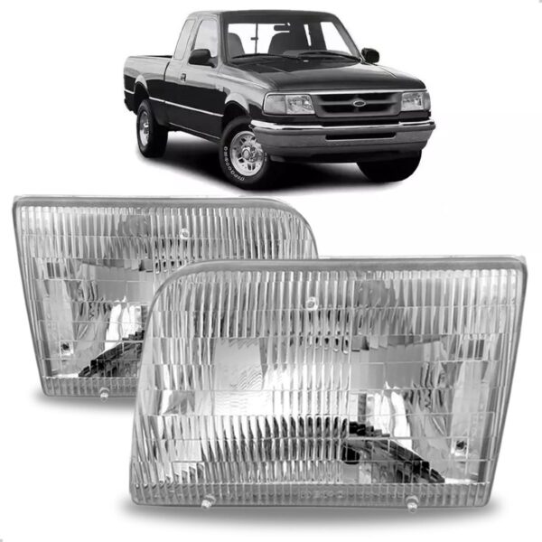 Par Farol Para Ranger 1993 1994 1995 1996 1997 Cromado Direito E Esquerdo