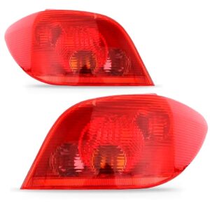 Par Sinaleira Traseira Peugeot 307 2003 A 2006 Hatch Vermelho Par