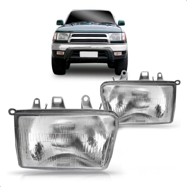 Par Farol Para Toyota Hilux Srv 2002 2003 2004 Cromado - Ambos Lados