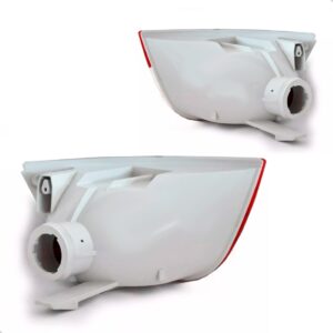 Par Sinaleira Refletor Parachoque Traseiro Focus 1998 A 2008 Vermelho E Cristal