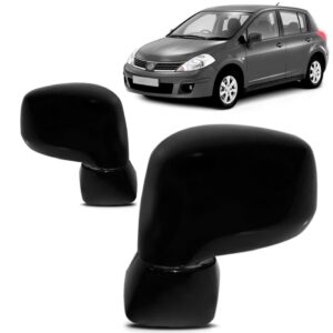 Par Retrovisor Tiida 2007 A 2013  Eletrico Preto