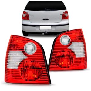 Jogo Sinaleira Traseira Polo 2003 04 05 2006 Vermelha/ Branc Vermelho