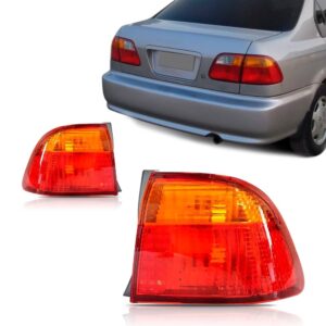 Par Sinaleira Traseira Civic 1999 A 2000 Bicolor