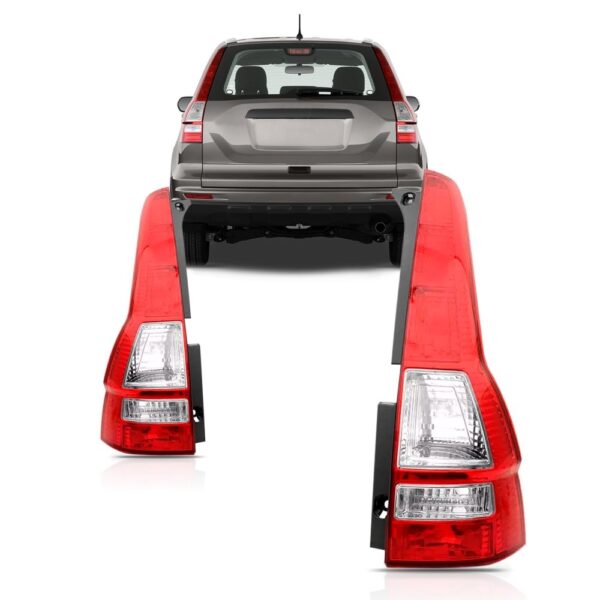 Par Lanterna Traseira Para Honda Crv 2007 08 2009 2010 2011 Vermelho Ambos Lados