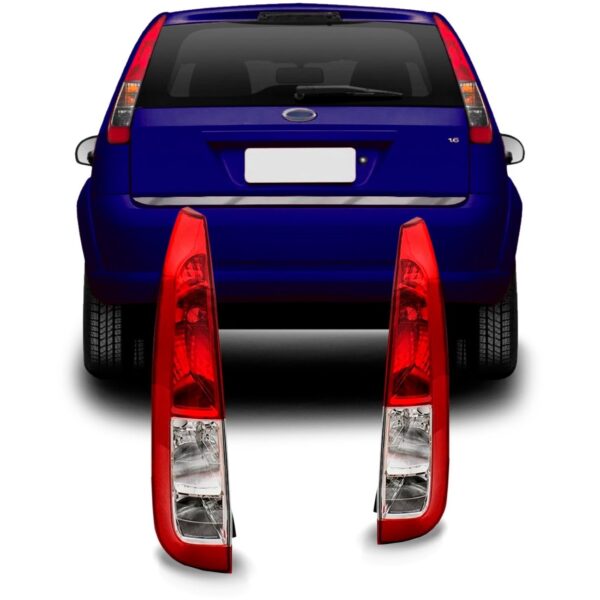 Par Lanterna Traseira Fiesta Hatch 2008 A 2009 Bicolor Bicolor