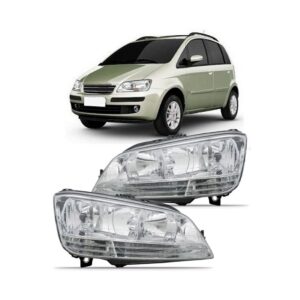 Par Farol Idea 2005 A 2010 Foco Duplo Cromado