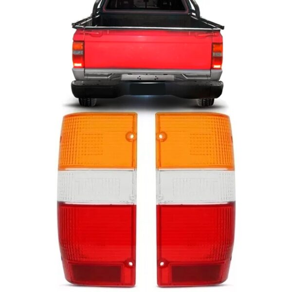 Par Lente Lanterna Traseira L200 1992 A 2003 Tricolor - Tricolor