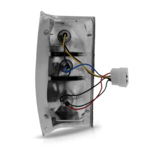 Par Sinaleira Traseira L200 1992 A 2003 Tricolor Aro Cromado Vermelho