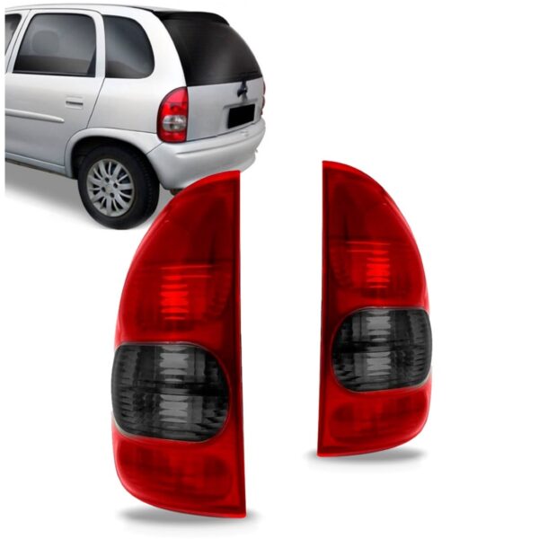 Par Sinaleira Traseira Corsa 4 Portas 2000 A 2009 Hatch Fumê