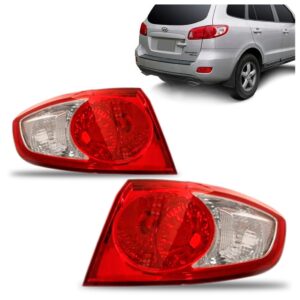 Par Sinaleira Traseira Santa Fe 06 2007 2008 2009 2010 Canto - Vermelho