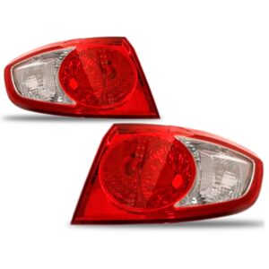 Par Sinaleira Traseira Santa Fe 06 2007 2008 2009 2010 Canto - Vermelho