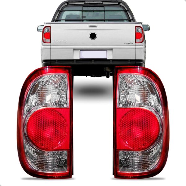 Par Sinaleira Traseira Vw Saveiro G4 2006 07 A 2012 Cristal Cristal