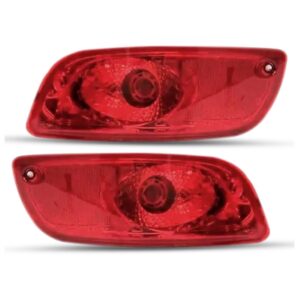 Par Lanterna Traseira Santa Fé 06 A 2010 Refletor Parachoque Direito Vermelho