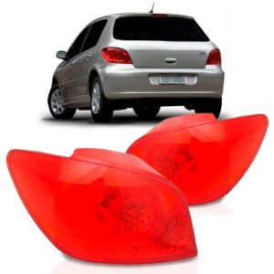 Par Sinaleira Traseira Peugeot 307 07 08 09 10 11 12 Hatch Vermelho