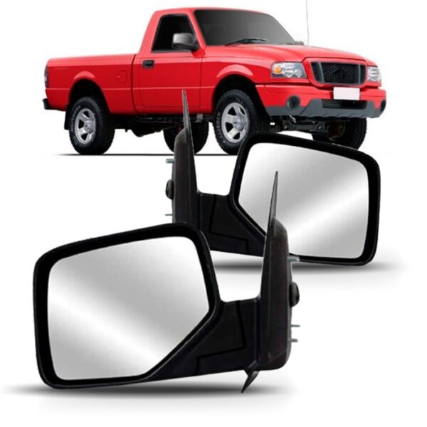 Par Retrovisor Ranger 2005 A 2009 Eletrico Capa Cromada